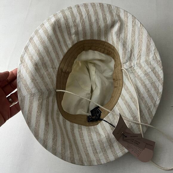 Wyeth Cotton Linen Stripe Bucket Hat Women One Size NEW main image 6
